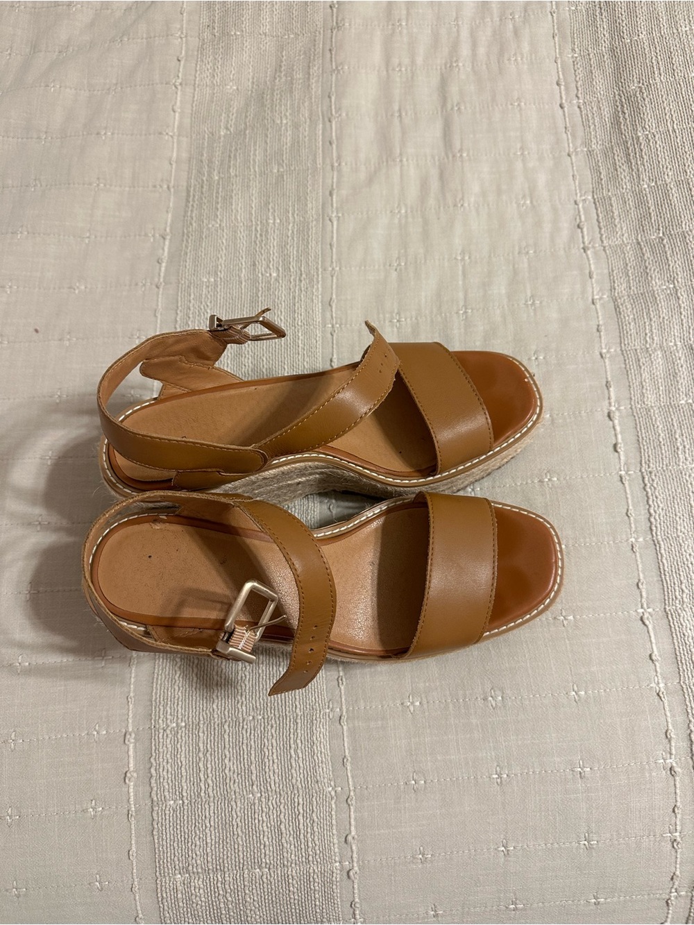 Crown Vintage Tan Platform Espadrille Sandals - Picture 4 of 7